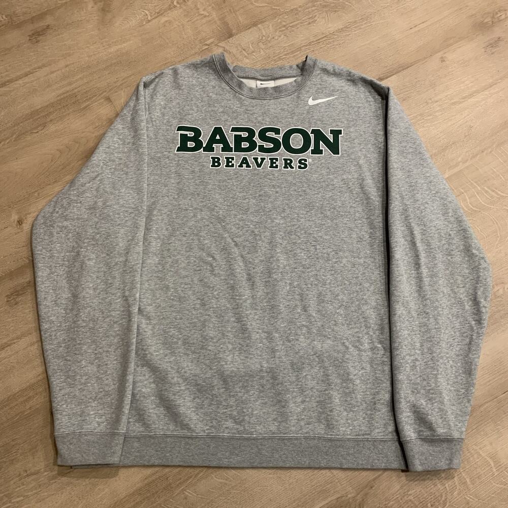 Nike Babson College Beavers Club Fleece Crewneck Pullover Sweatshirt Men's XL